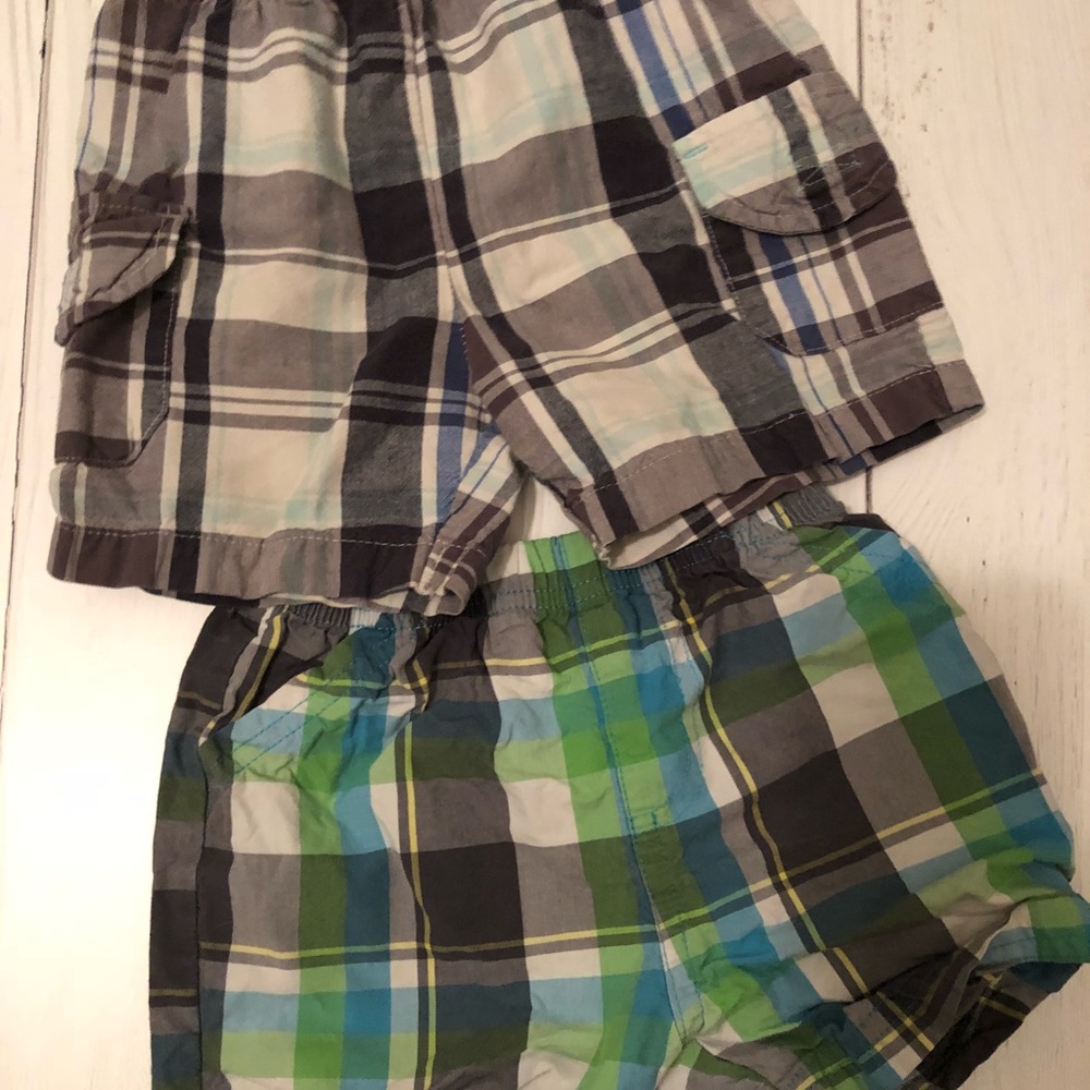 BOYS CARTERS 2PC PLAID SHORTS BUNDLE